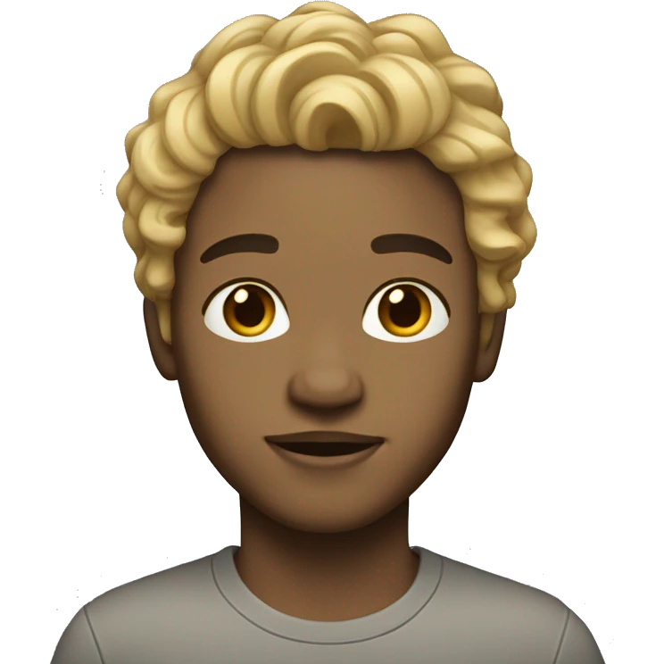 Light skin with slight wavy hair emoji