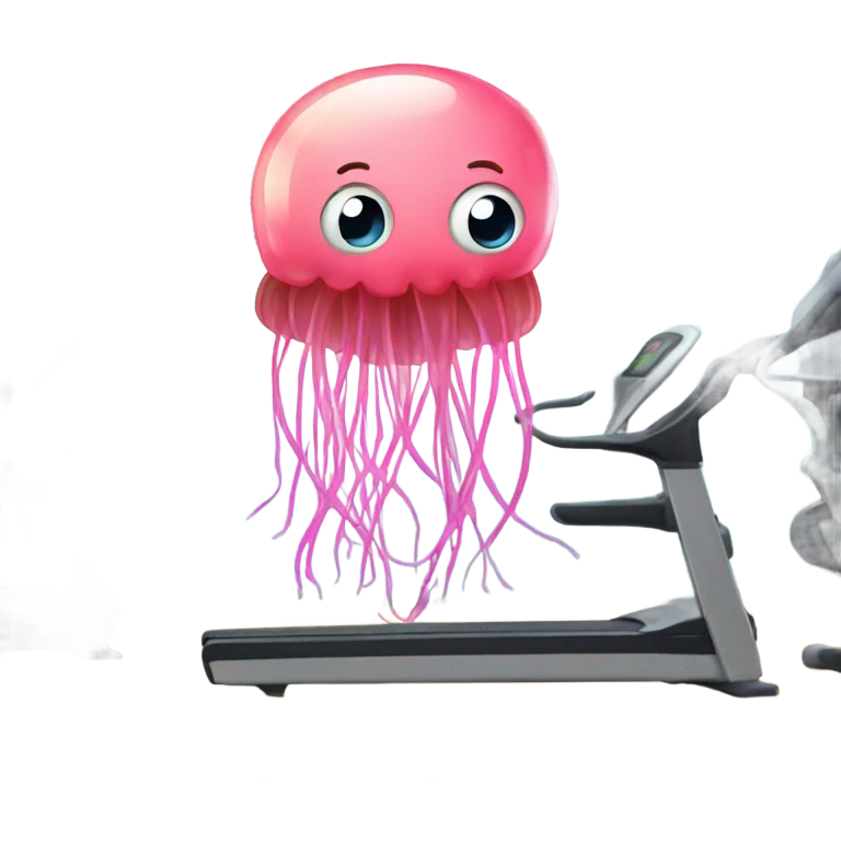 Jellyfish at the gym emoji