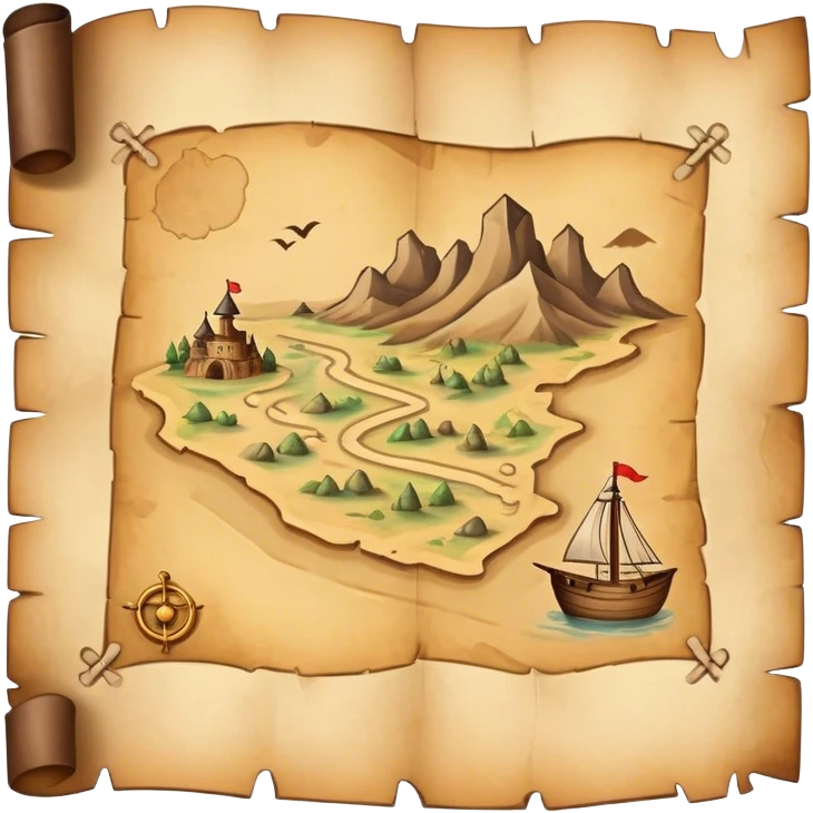 treasure map  emoji