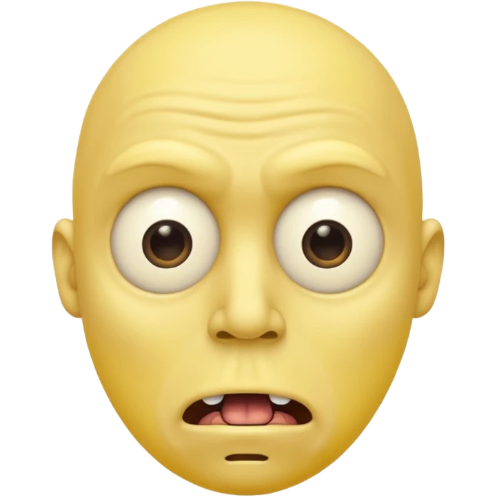 Bog eyed yellow man drooling like a moron emoji