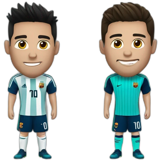 messi y cristiano ronaldo emoji