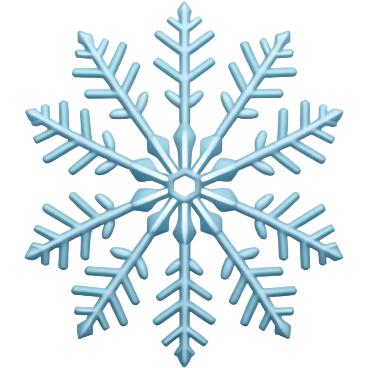 snowflake with different color & pattern emoji