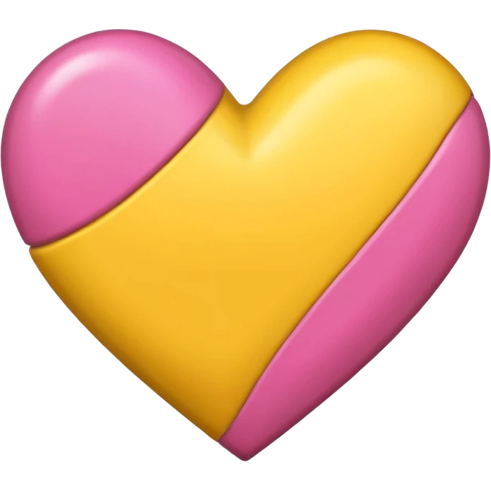 Yellow, Pink and chocolate heart emoji