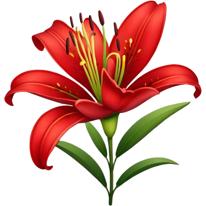 make it a red lilly emoji