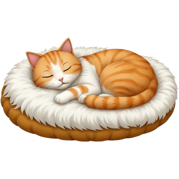 A cat sleeping on a bed emoji