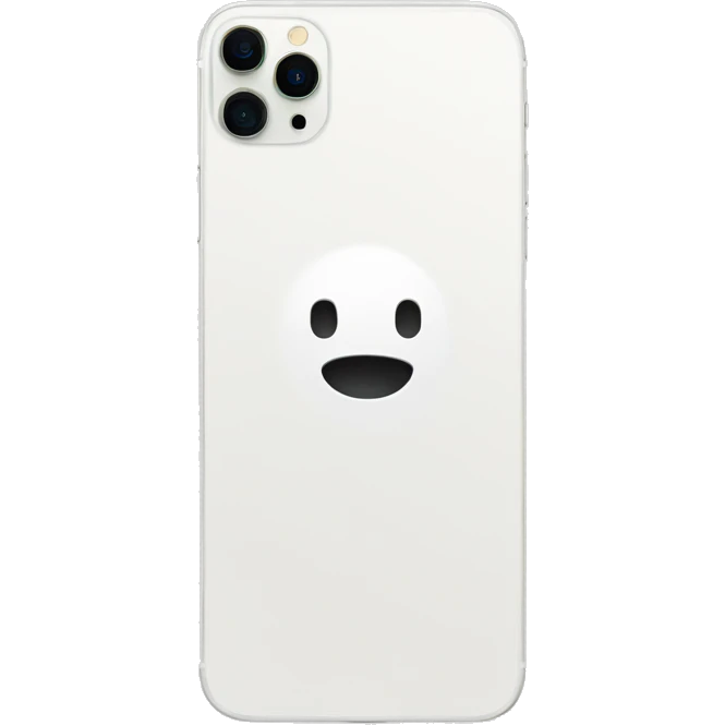 iPhone 16 pro max in white emoji
