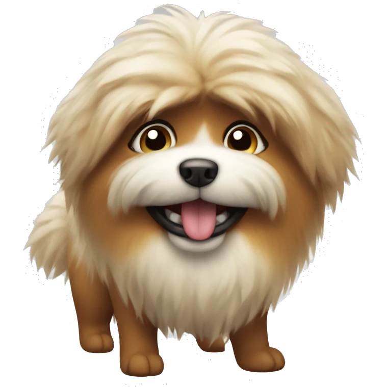 Fluffy playful dog emoji