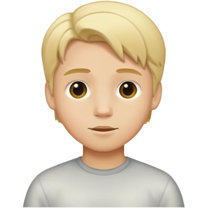 Boy with a blond middle part emoji