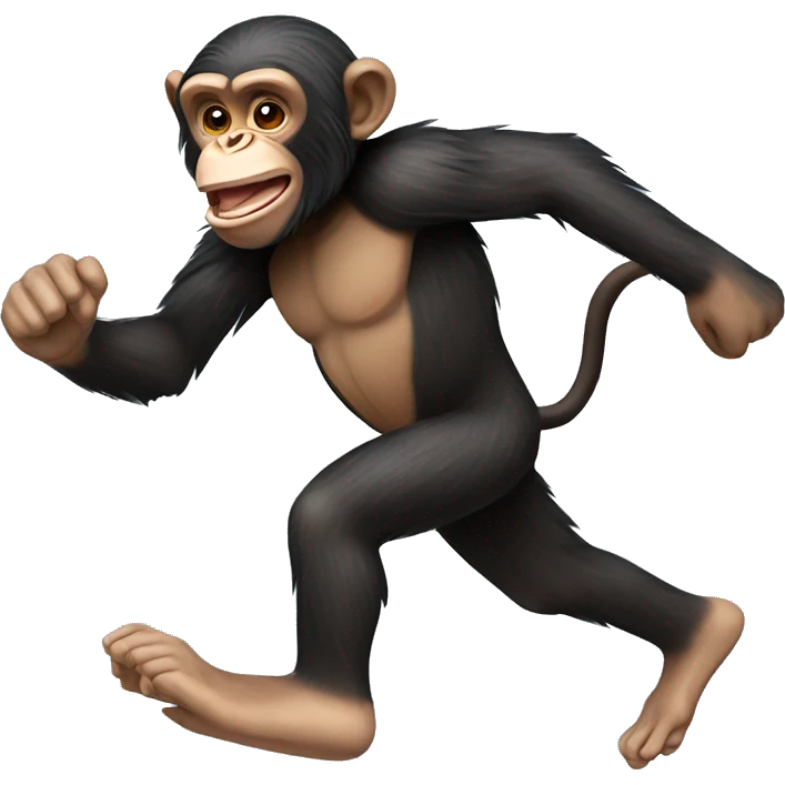 Chimpanzee running  emoji