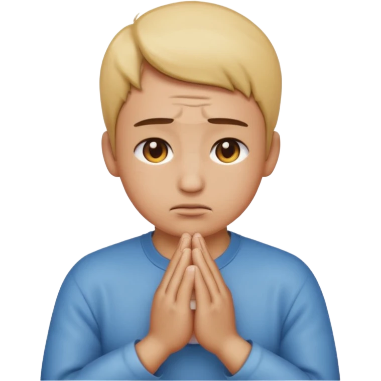 sweat face with praying emoji super realistic emoji