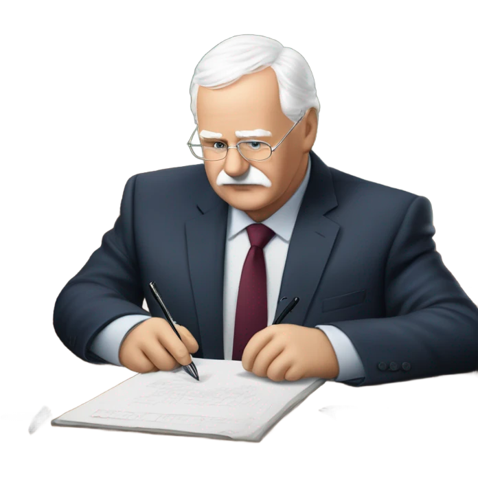 Václav Klaus steals pen emoji