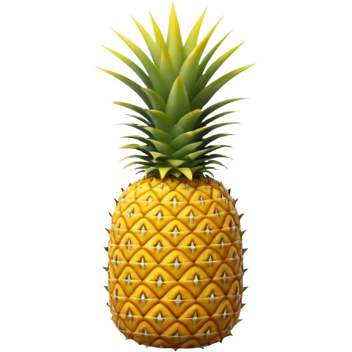 A pineapple flipped 180 degrees clockwise around the z axis   emoji