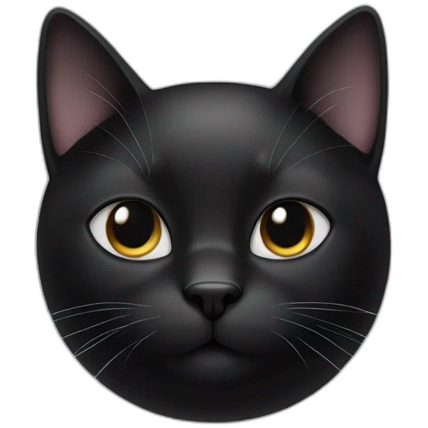 Black cat with one white chop emoji