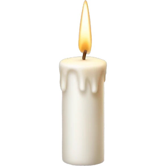 Christmas white  candle emoji