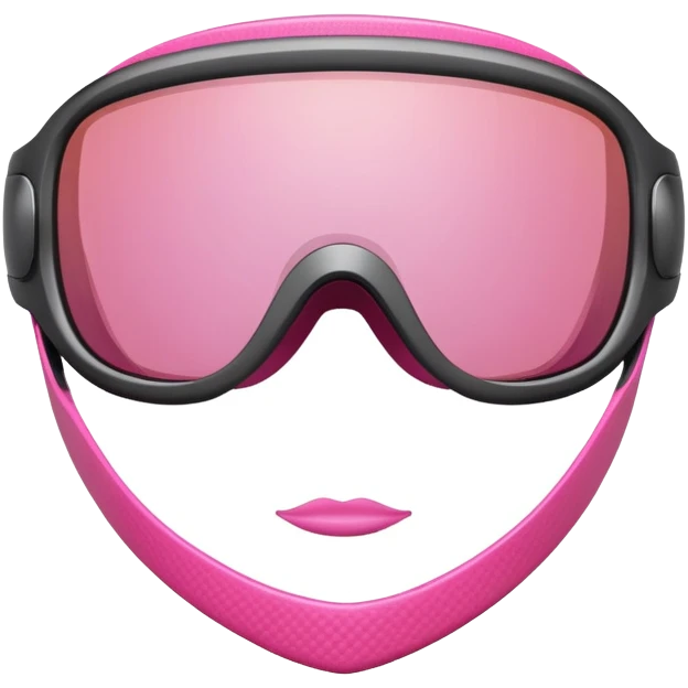 futuristic pink shield sunglasses with thick carbon fiber frame, athletic style emoji
