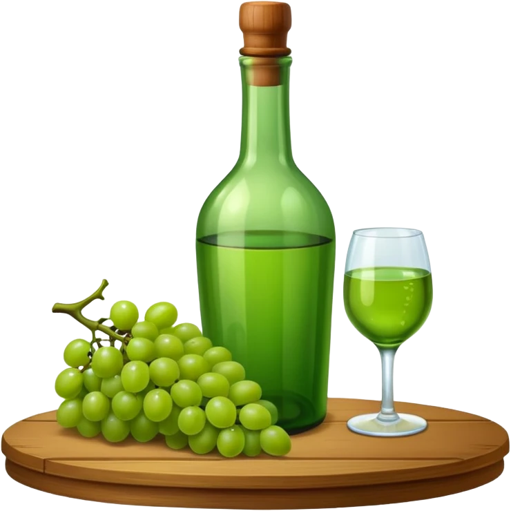 Vine bottle with Grapes emoji