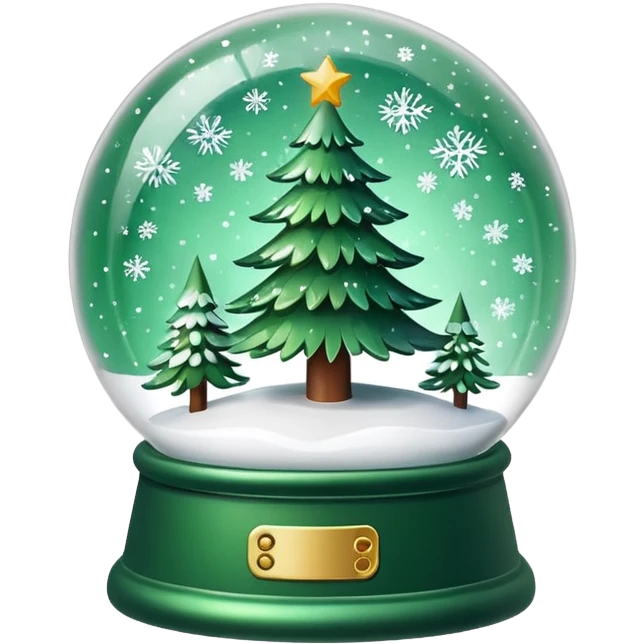 Christmas tree snow globe emoji