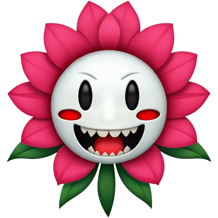 flower with scary theeth but no face emoji