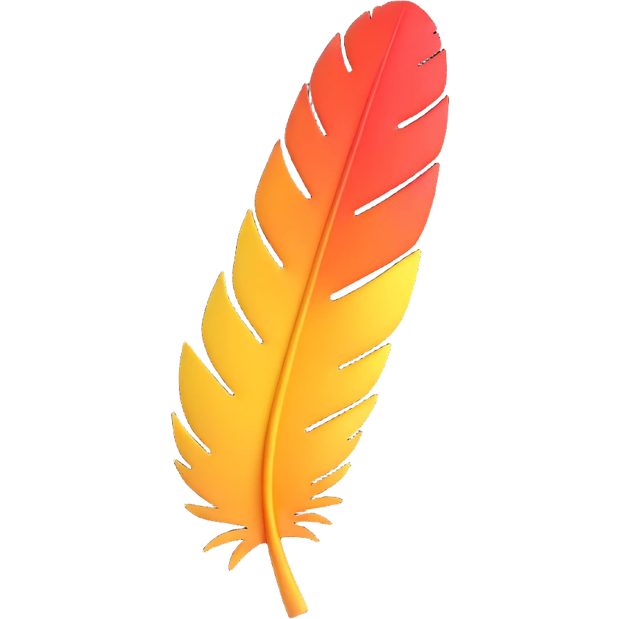 a small feather that describes the word tenderness emoji