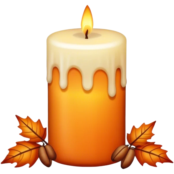 autumn vibe candle emoji