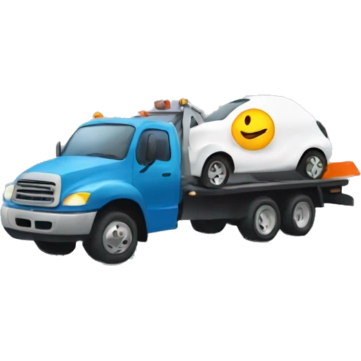car on tow truck emoji