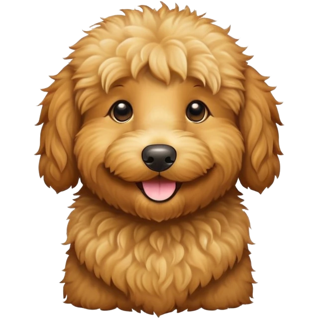 Golden doodle smiling and happy  emoji