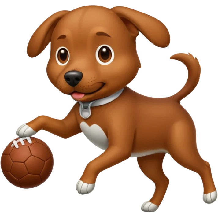 Ftbol oynayan köpek emoji
