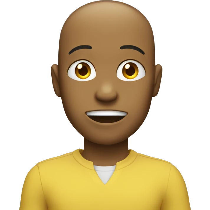 circle face yellow skin with a reasonable hand gesture emoji