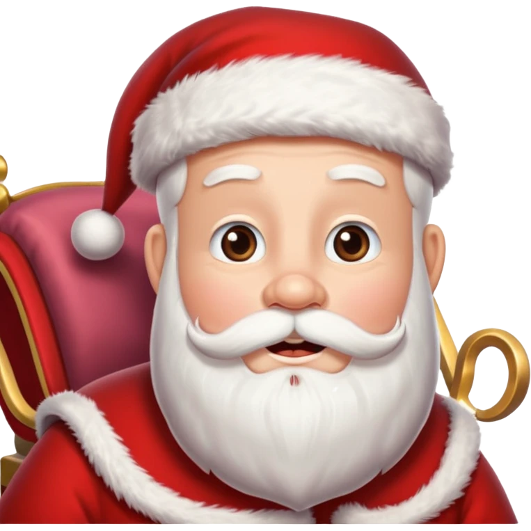 d'Eco de noël avec le père noël sur son traineau emoji
