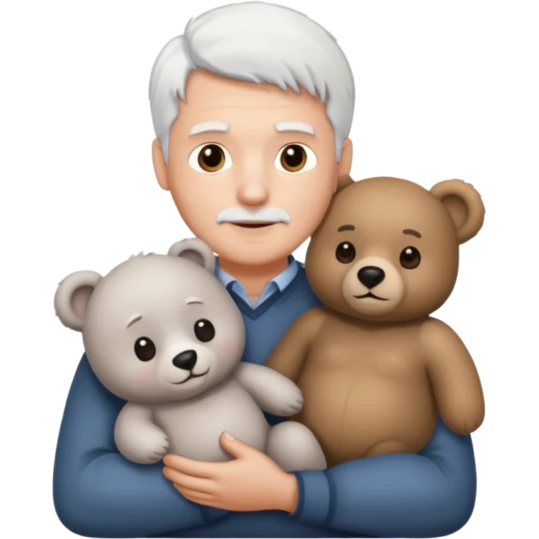M'en with bear and white hair emoji