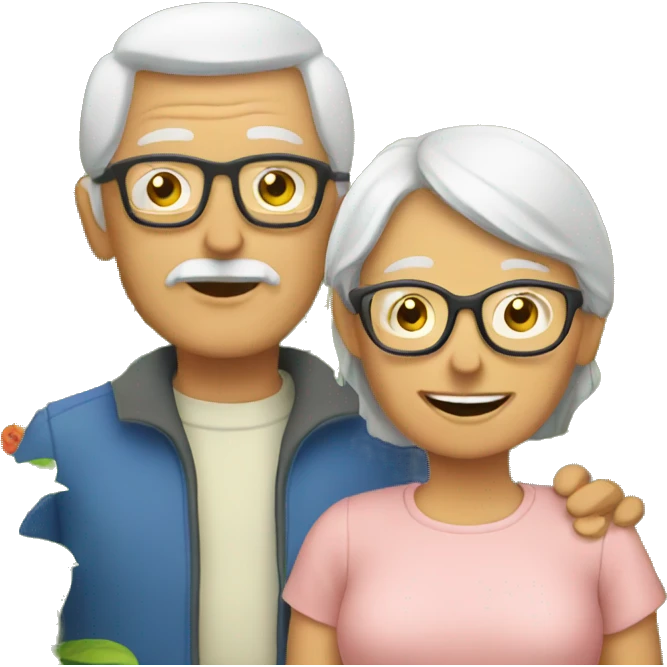 grandparents are gardens with plants emoji