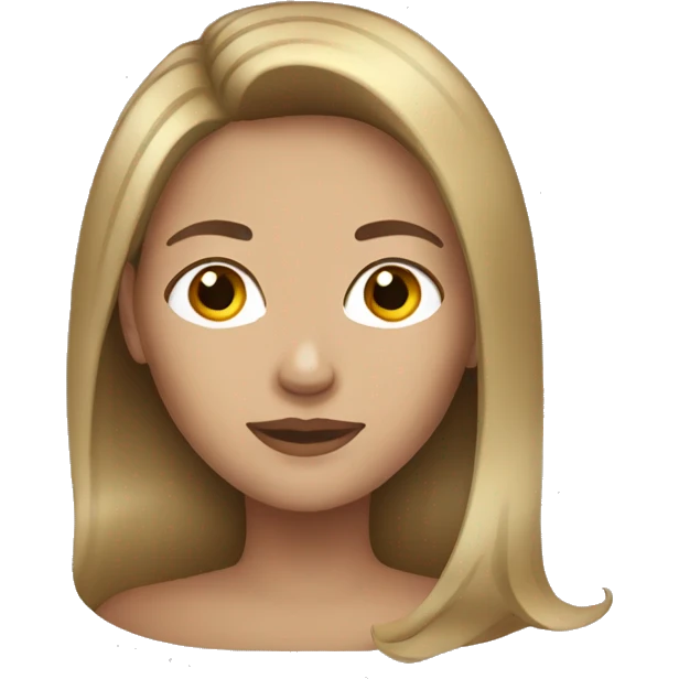 woman with brown hair and blonde highlights emoji