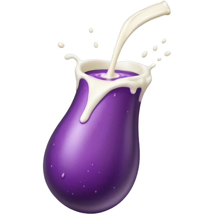Eggplant squirting milk emoji