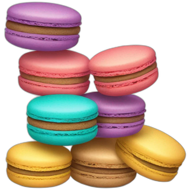 Colorful macaroons emoji