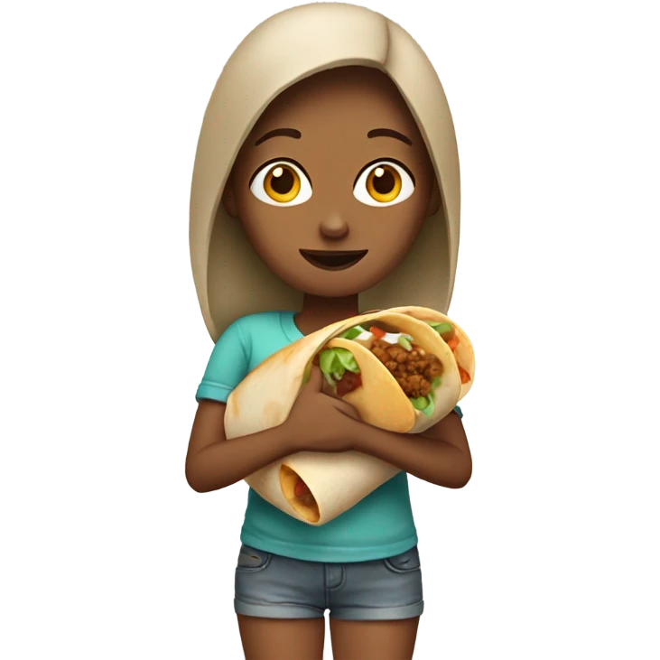 Girl with burrito  emoji