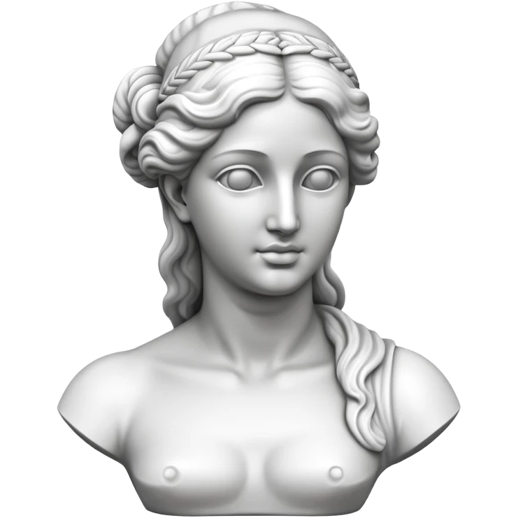Venus de Milo statue bust only, classical Greek sculpture of Aphrodite's head and shoulders without arms emoji
