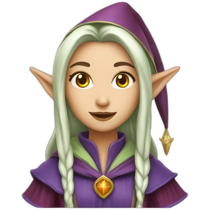 a pretty female wizard elf emoji