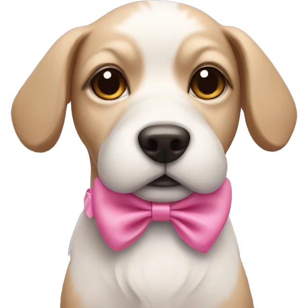 Dog with pink bow emoji