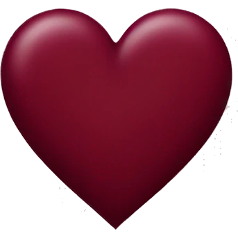 burgundy heart emoji