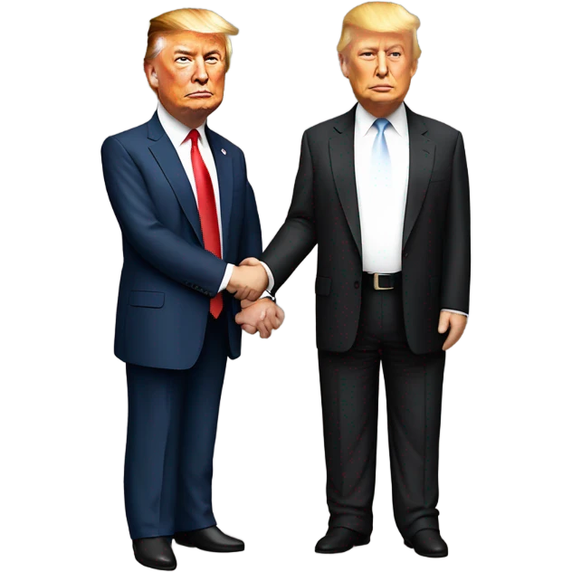 Elon Musk and Donald Trump holding hands emoji