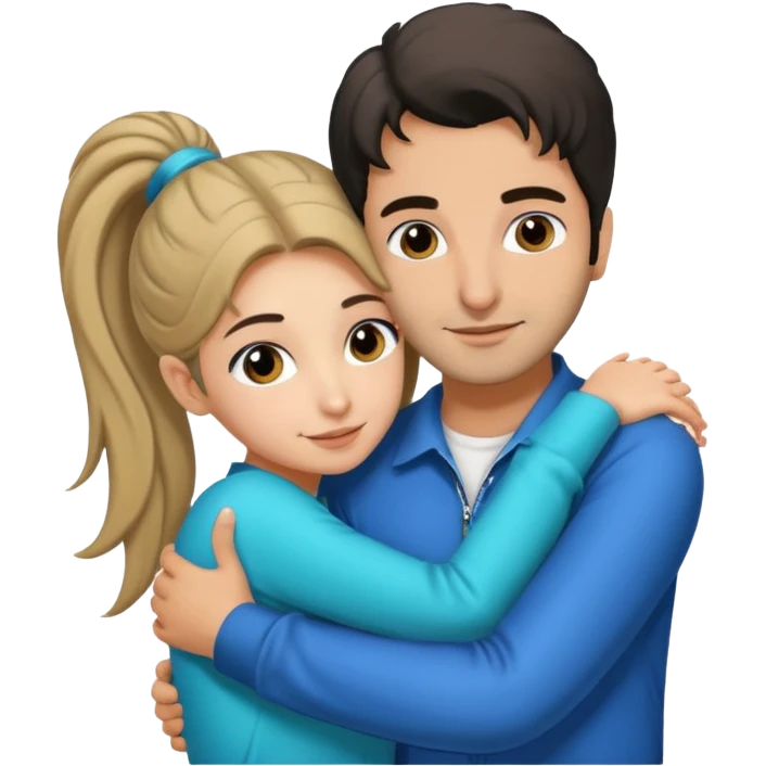 حامیم خواننده محبوب در ایران که دارد یک دختر نوجوان به اسم نگار با موهای ببند را بغل میکند emoji
