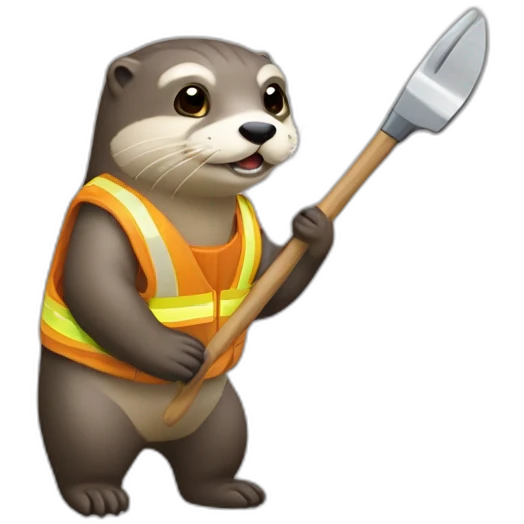 loutre avec un côte de travaux emoji
