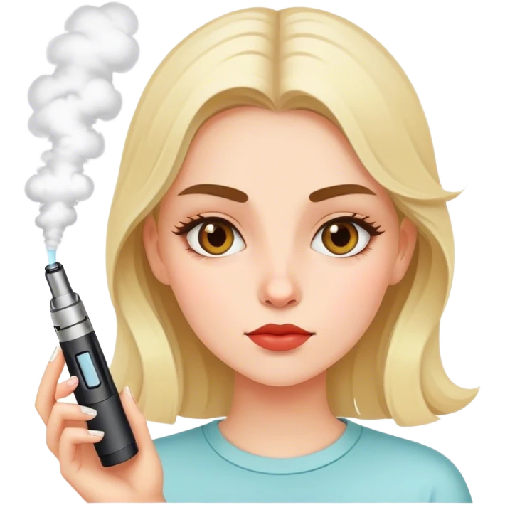 girl with vape emoji