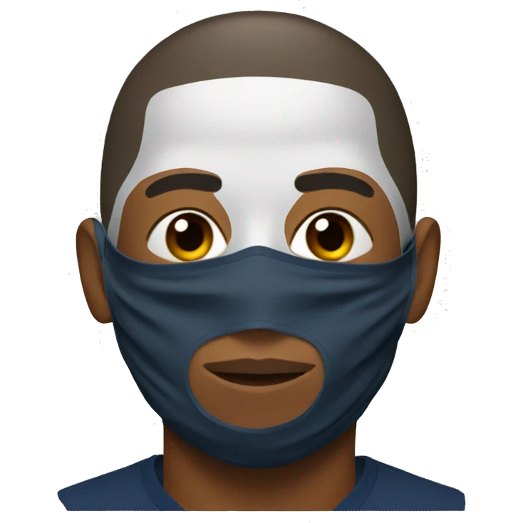 MBappe with a nose protecting mask emoji