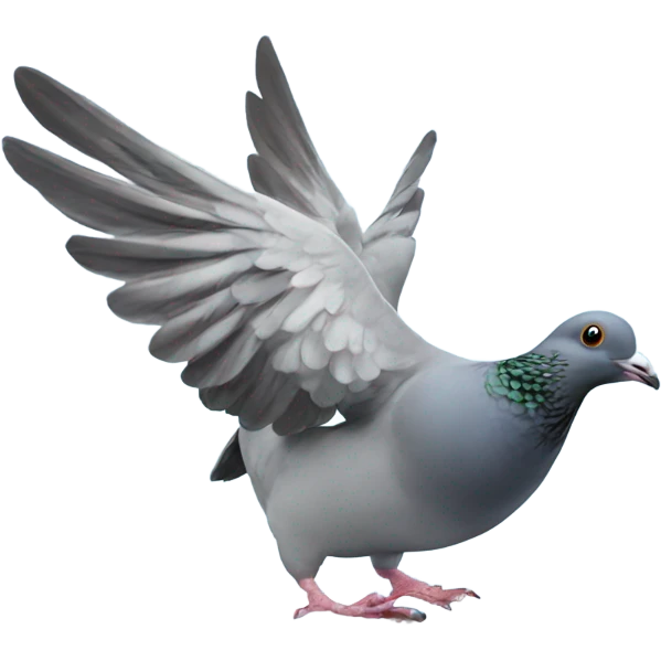 Pigeon dancing in snow  emoji
