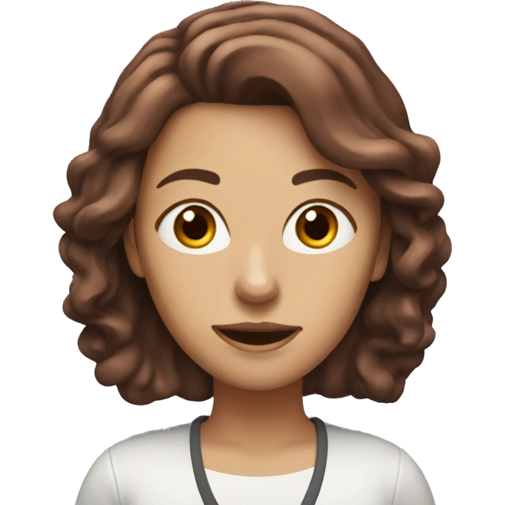 woman with reddish brown hair and microph emoji