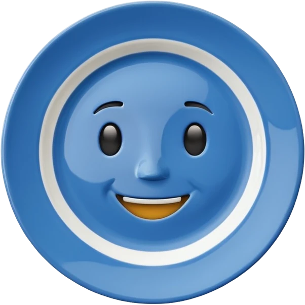 talking plate blue emoji