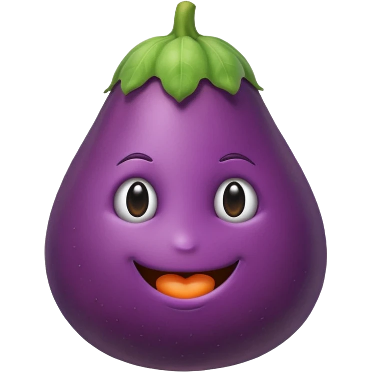 Eggplant inside peach emoji