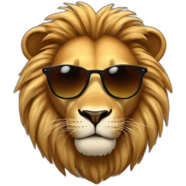Lion with sunglasses  emoji