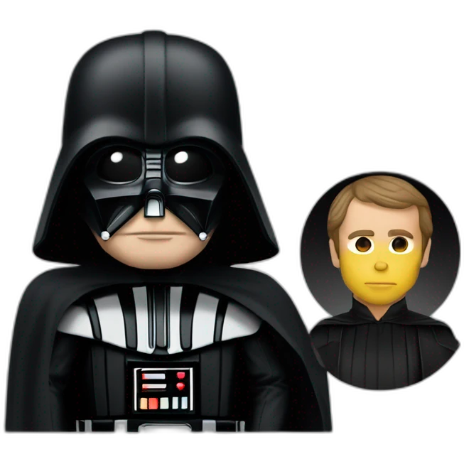 Macron en dark vador emoji